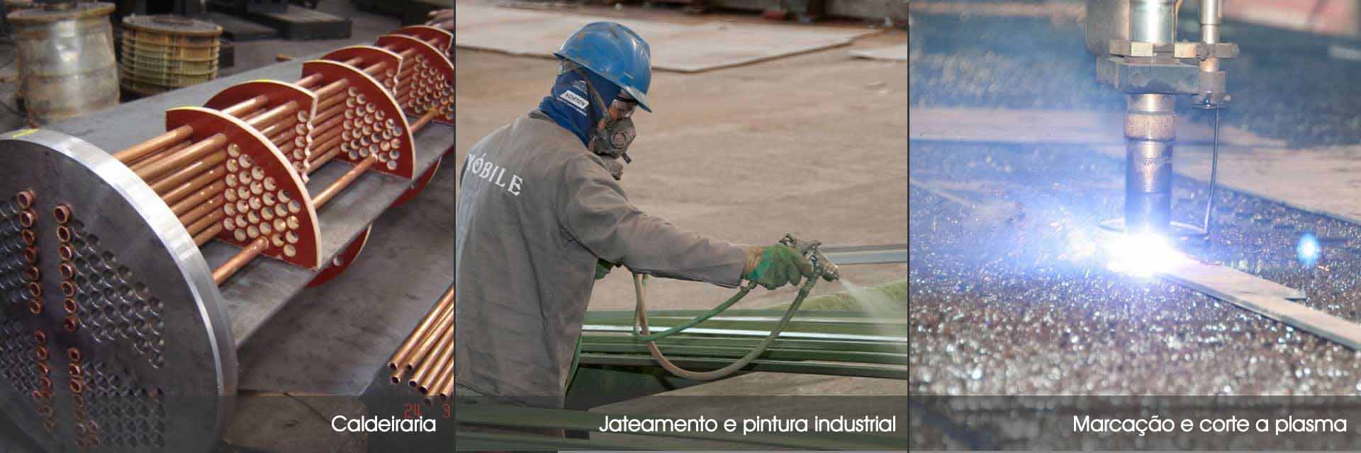 caldeiraria jateamento corte plasma